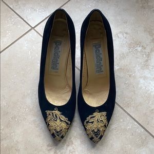 Baldinini Black and Gold High Heels